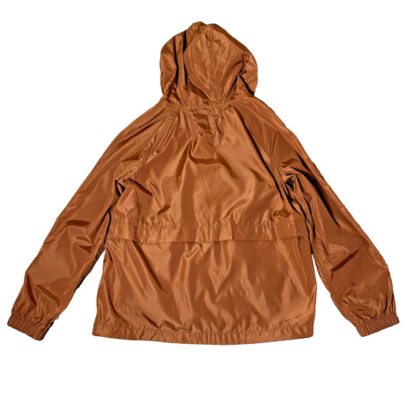Madewell Women Raincheck Packable Raincoat Parka Hooded Windbreaker Medium Burnt - Picture 4 of 15